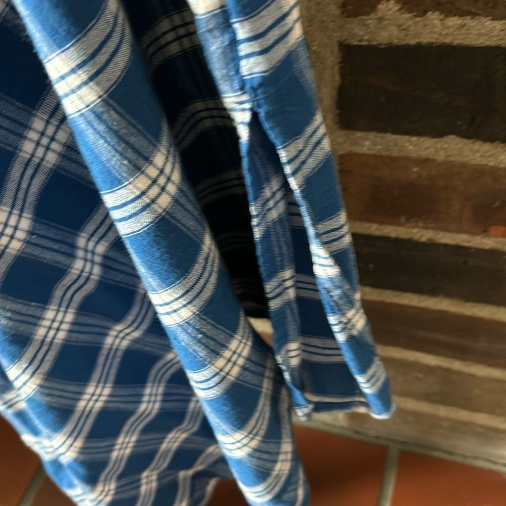Womens Old Navy Tank Dress, Blue, Small Petite, Plaid, Petite - Picture 3 of 7